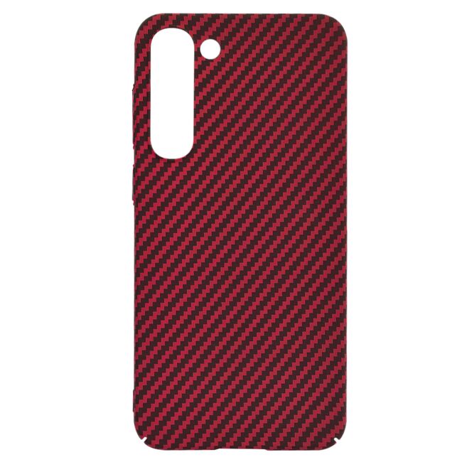 Husa pentru  Samsung Galaxy S23 Plus  CarbonFiber UltraSlim, Lightweight, rosu