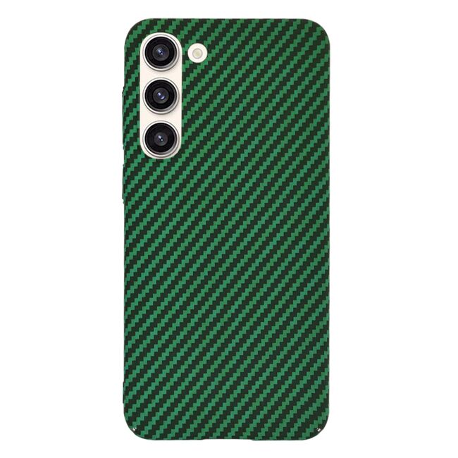 Husa pentru  Samsung Galaxy S23 Plus  CarbonFiber UltraSlim, Lightweight, verde