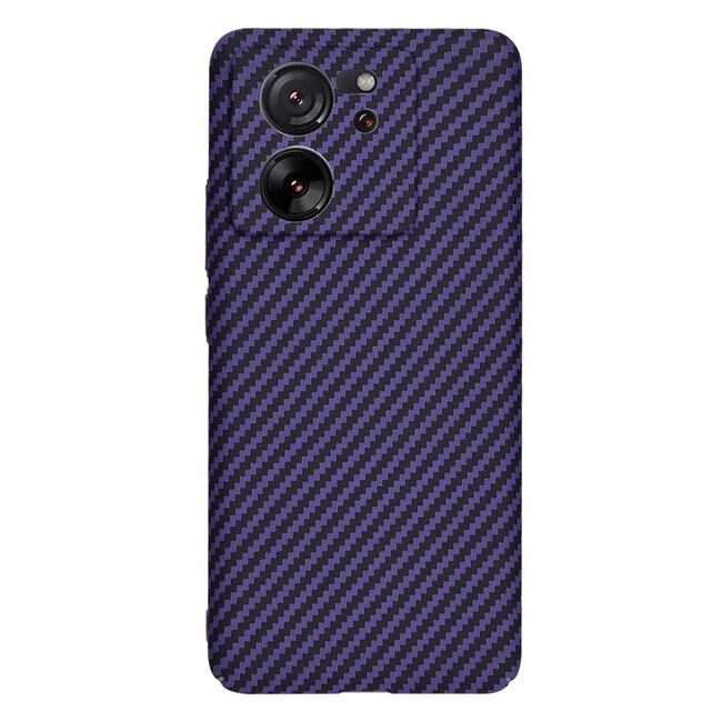 Husa pentru  Xiaomi 13T, 13T Pro CarbonFiber UltraSlim, Lightweight, mov