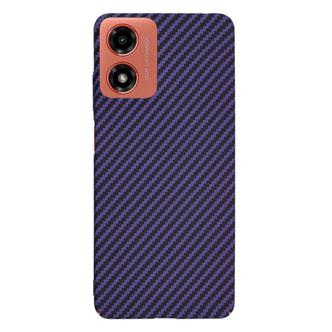 Husa pentru Motorola Moto G04 / G24 / G24 Power, Moto E14 CarbonFiber UltraSlim, Lightweight, mov