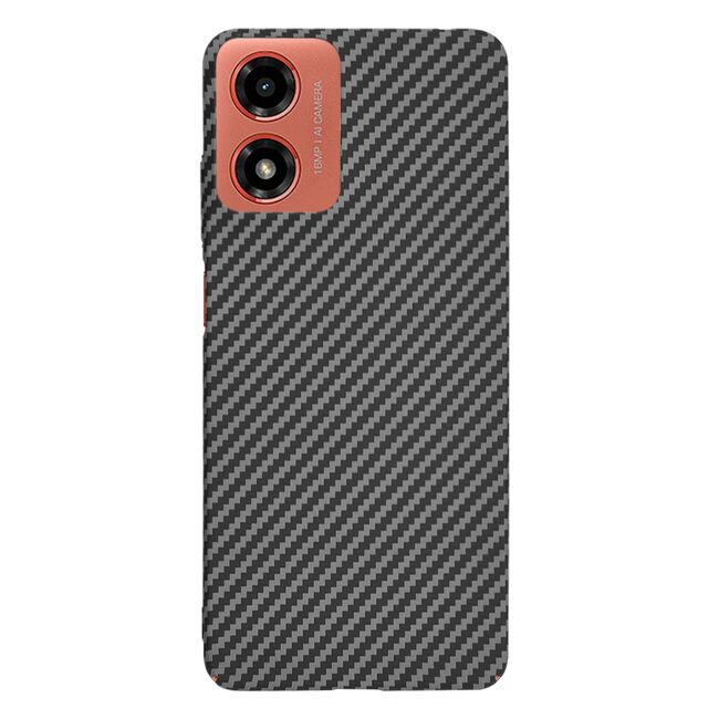 Husa pentru Motorola Moto G04 / G24 / G24 Power, Moto E14 CarbonFiber UltraSlim, Lightweight, negru