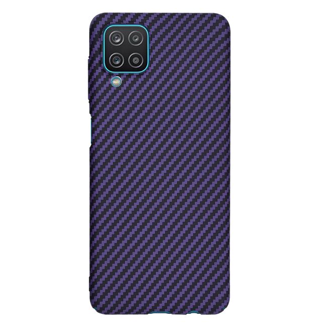 Husa pentru Samsung Galaxy A12 CarbonFiber UltraSlim, Lightweight, mov