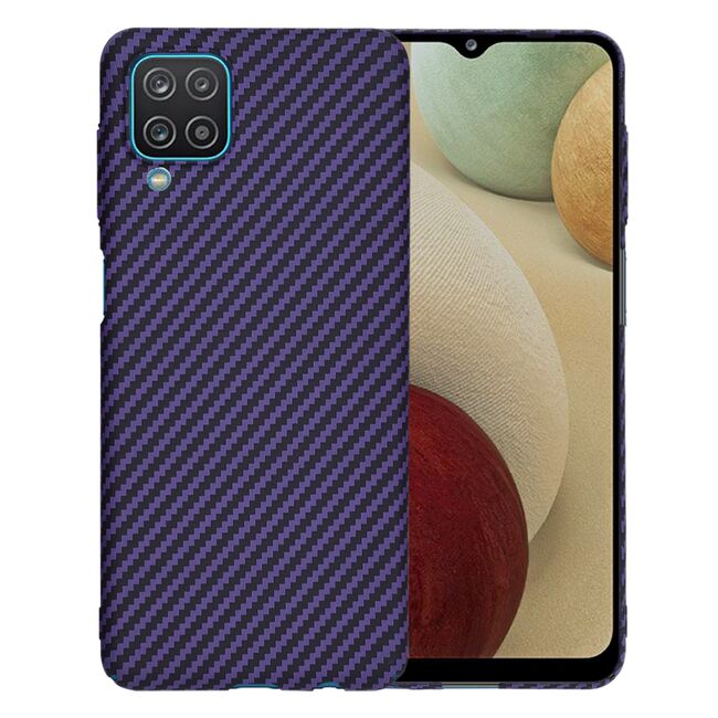 Husa pentru Samsung Galaxy A12 CarbonFiber UltraSlim, Lightweight, mov