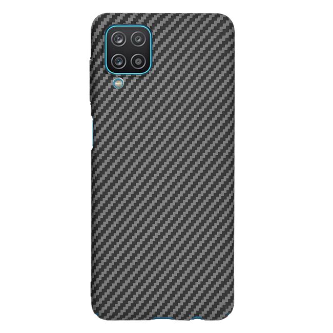 Husa pentru Samsung Galaxy A12 CarbonFiber UltraSlim, Lightweight, negru