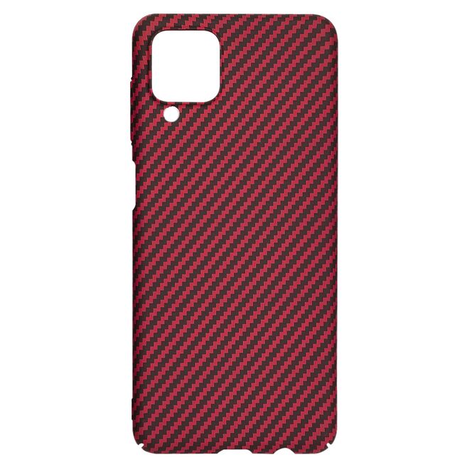 Husa pentru Samsung Galaxy A12 CarbonFiber UltraSlim, Lightweight, rosu