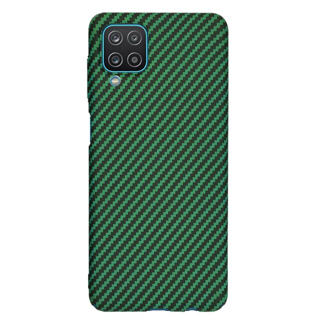 Husa pentru Samsung Galaxy A12 CarbonFiber UltraSlim, Lightweight, verde