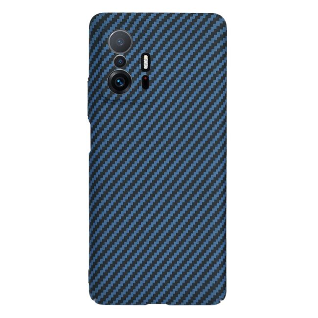 Husa pentru Xiaomi 11T 5G, 11T PRO 5G  CarbonFiber UltraSlim, Lightweight, albastru