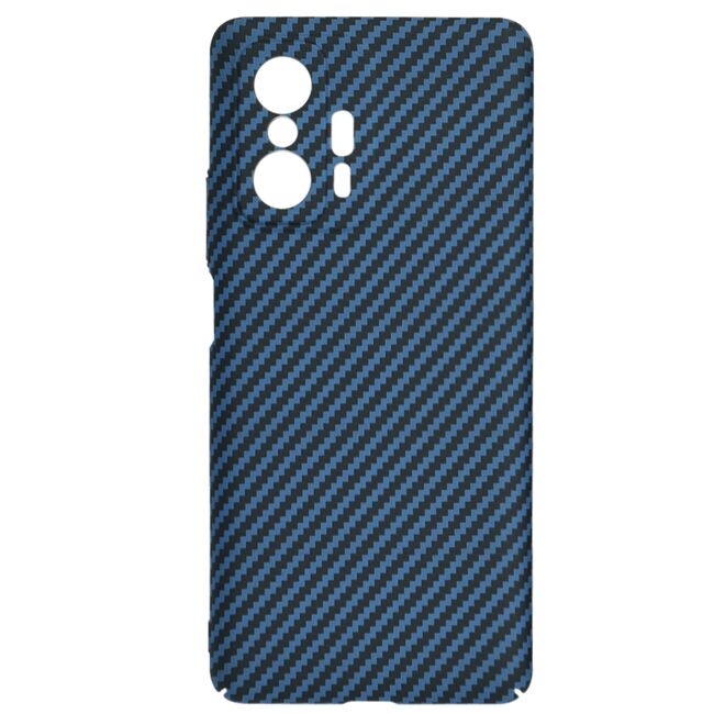 Husa pentru Xiaomi 11T 5G, 11T PRO 5G  CarbonFiber UltraSlim, Lightweight, albastru