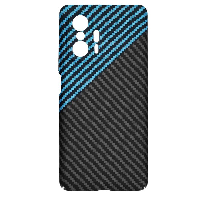 Husa pentru Xiaomi 11T 5G, 11T PRO 5G  CarbonFiber UltraSlim, Lightweight, albastru negru
