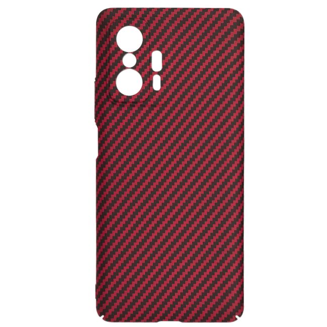 Husa pentru Xiaomi 11T 5G, 11T PRO 5G  CarbonFiber UltraSlim, Lightweight, rosu