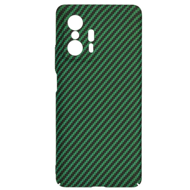 Husa pentru Xiaomi 11T 5G, 11T PRO 5G  CarbonFiber UltraSlim, Lightweight, verde