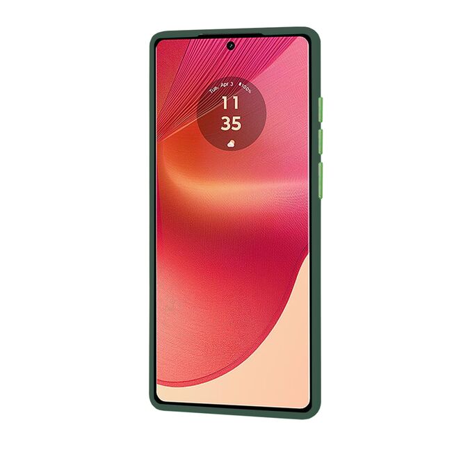 Husa pentru  Motorola Moto G85 CarbonFiber UltraSlim, Lightweight, verde