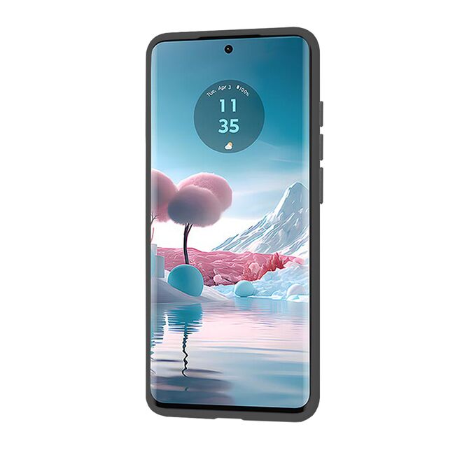Husa pentru  Motorola Edge 40 NEO CarbonFiber UltraSlim, Lightweight, negru