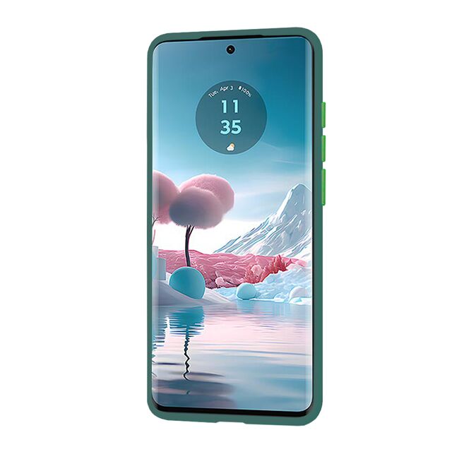 Husa pentru  Motorola Edge 40 NEO CarbonFiber UltraSlim, Lightweight, verde