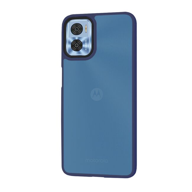 Husa pentru  Motorola Moto E22, E22i Ghost Series frosted - albastru