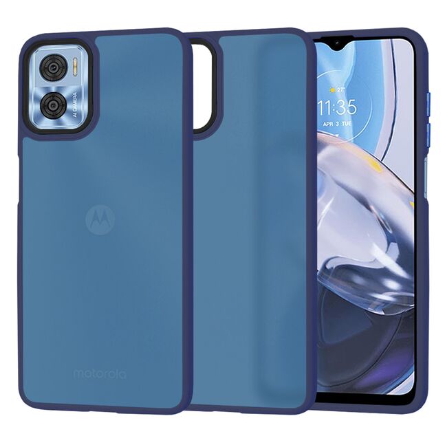 Husa pentru  Motorola Moto E22, E22i Ghost Series frosted - albastru