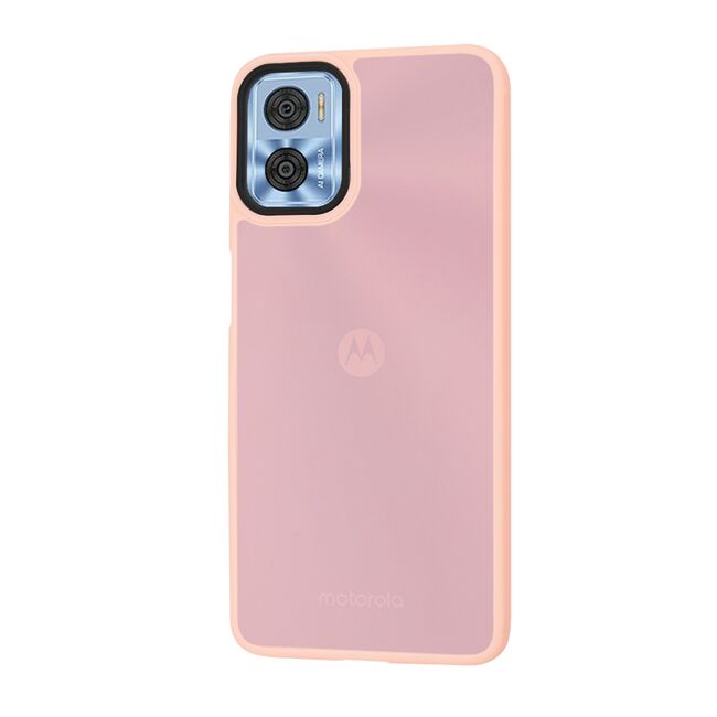 Husa pentru  Motorola Moto E22, E22i Ghost Series frosted - roz