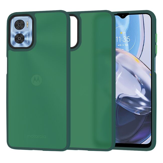 Husa pentru  Motorola Moto E22, E22i Ghost Series frosted - verde