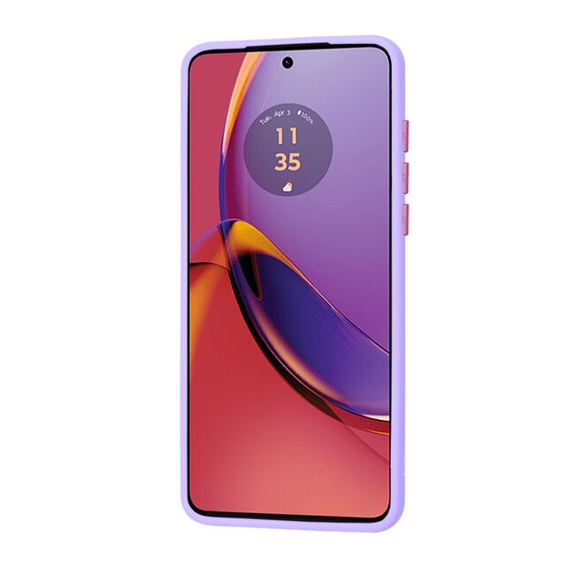 Husa pentru  Motorola Moto G84 CarbonFiber UltraSlim, Lightweight, mov