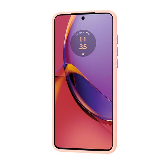 Husa pentru  Motorola Moto G84 CarbonFiber UltraSlim, Lightweight, roz