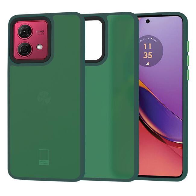 Husa pentru  Motorola Moto G84 CarbonFiber UltraSlim, Lightweight, verde