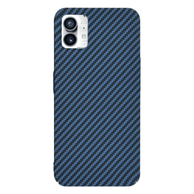 Husa pentru  Nothing Phone 1 CarbonFiber UltraSlim, Lightweight, albastru