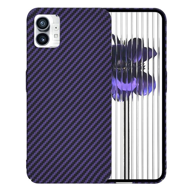 Husa pentru  Nothing Phone 1 CarbonFiber UltraSlim, Lightweight, mov