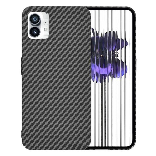 Husa pentru  Nothing Phone 1 CarbonFiber UltraSlim, Lightweight, negru