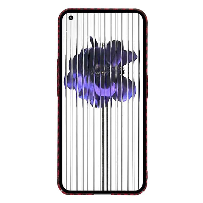 Husa pentru  Nothing Phone 1 CarbonFiber UltraSlim, Lightweight, rosu