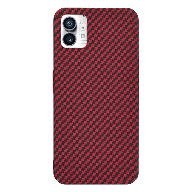 Husa pentru  Nothing Phone 1 CarbonFiber UltraSlim, Lightweight, rosu