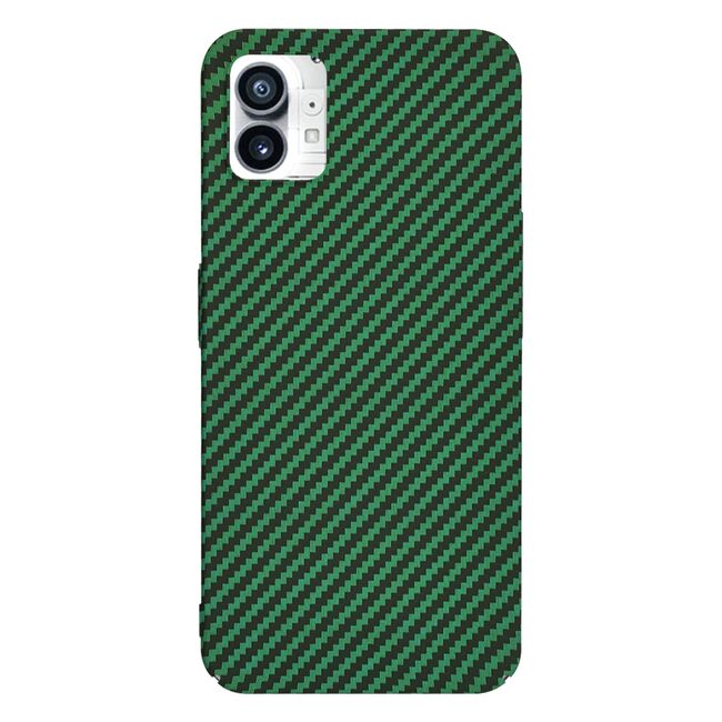 Husa pentru  Nothing Phone 1 CarbonFiber UltraSlim, Lightweight, verde