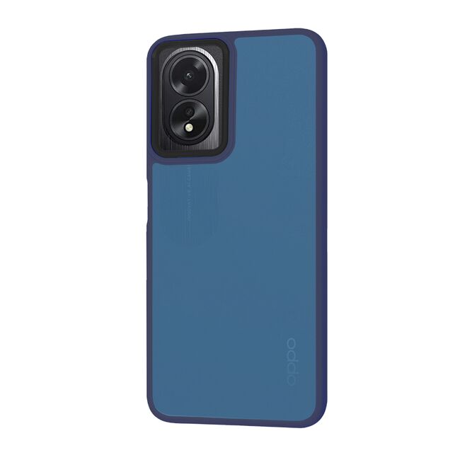 Husa pentru  Oppo A18, A38 CarbonFiber UltraSlim, Lightweight, albastru