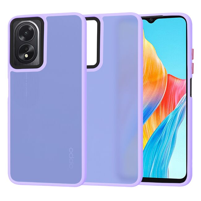 Husa pentru  Oppo A18, A38 CarbonFiber UltraSlim, Lightweight, mov