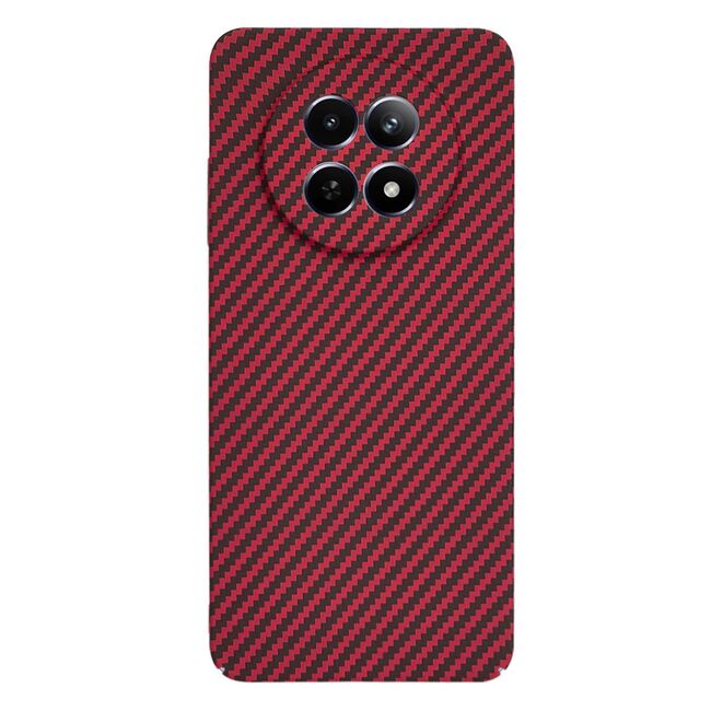 Husa pentru  Realme 12, 12X CarbonFiber UltraSlim, Lightweight, rosu