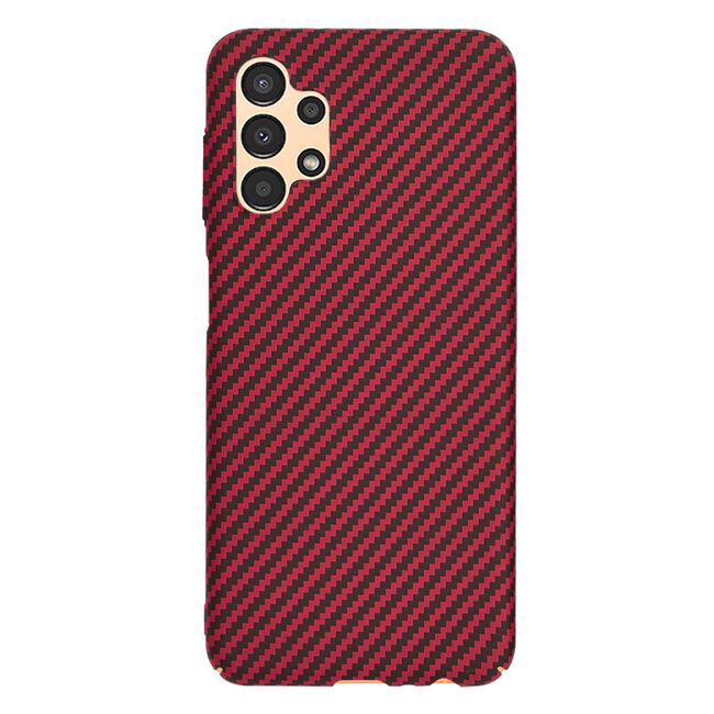 Husa pentru  Samsung Galaxy A13 4G CarbonFiber UltraSlim, Lightweight, rosu