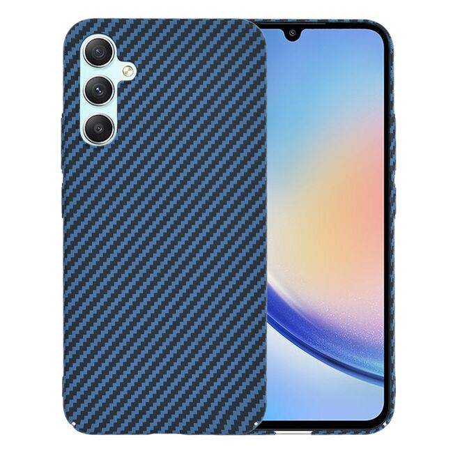 Husa pentru  Samsung Galaxy A34 5G CarbonFiber UltraSlim, Lightweight, albastru