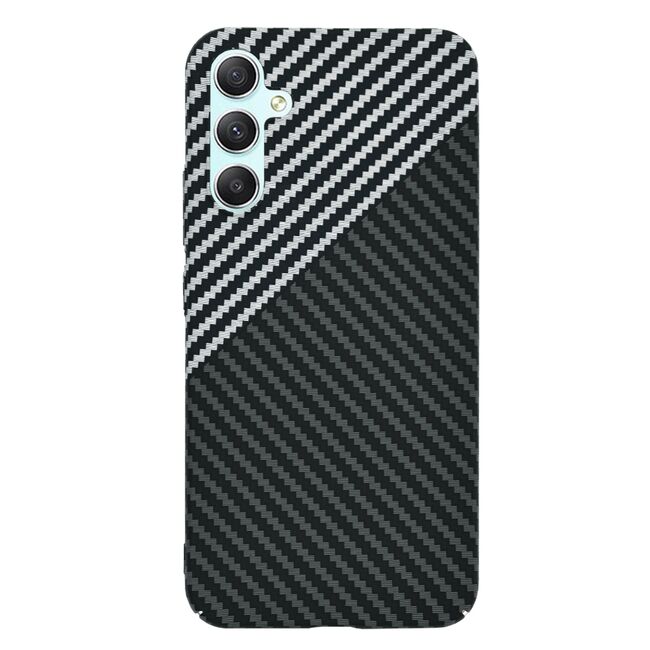 Husa pentru  Samsung Galaxy A34 5G CarbonFiber UltraSlim, Lightweight, gri