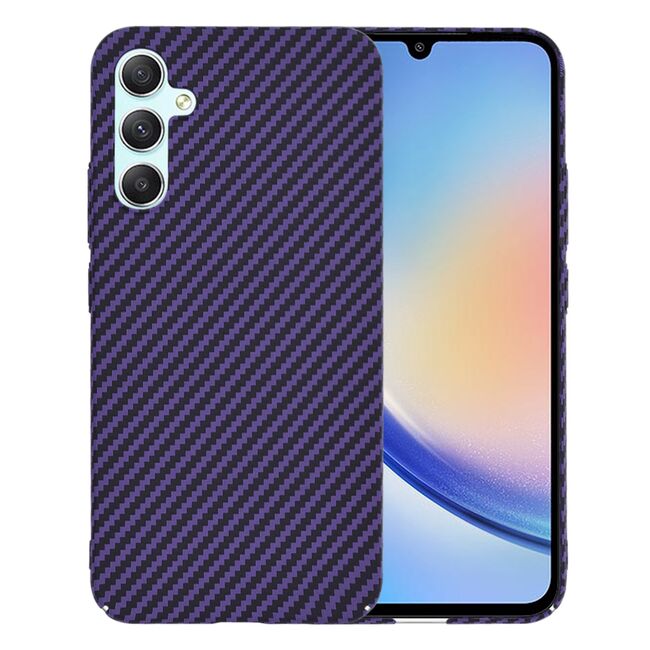 Husa pentru  Samsung Galaxy A34 5G CarbonFiber UltraSlim, Lightweight, mov