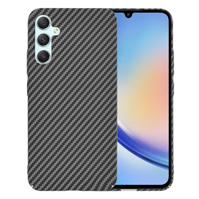 Husa pentru  Samsung Galaxy A34 5G CarbonFiber UltraSlim, Lightweight, negru