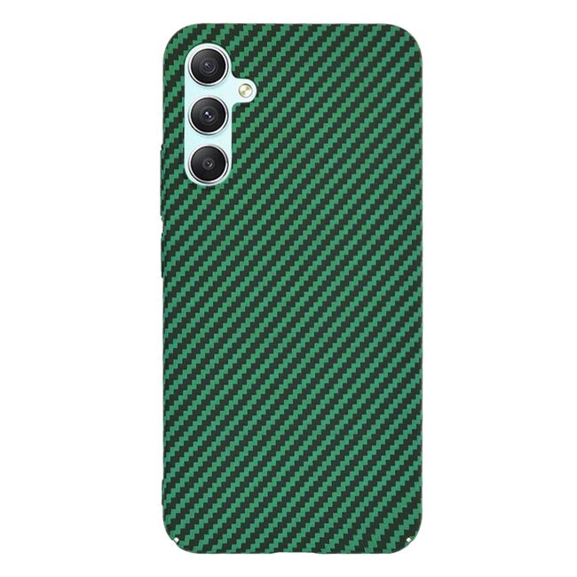 Husa pentru  Samsung Galaxy A34 5G CarbonFiber UltraSlim, Lightweight, verde