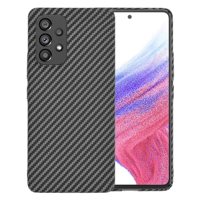 Husa pentru  Samsung Galaxy A53 5G CarbonFiber UltraSlim, Lightweight, negru
