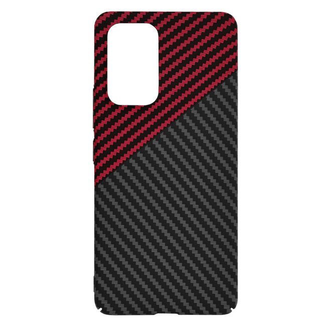Husa pentru  Samsung Galaxy A53 5G CarbonFiber UltraSlim, Lightweight, rosu negru