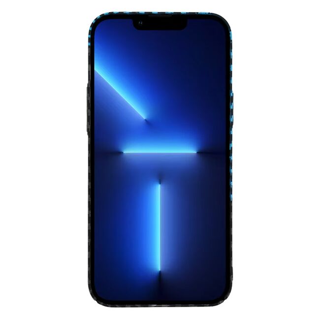 Husa pentru  iPhone 13 Pro Max CarbonFiber UltraSlim, Lightweight, albastru negru