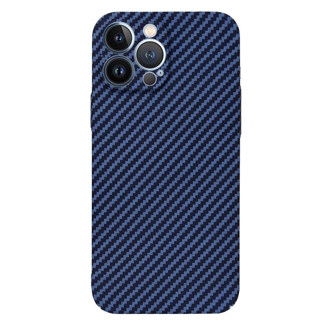 Husa pentru  iPhone 13 Pro Max CarbonFiber UltraSlim, Lightweight, albastru