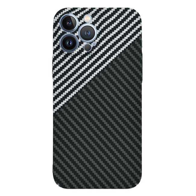 Husa pentru  iPhone 13 Pro Max CarbonFiber UltraSlim, Lightweight, gri