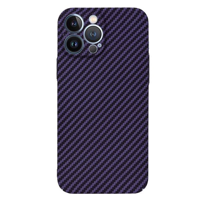 Husa pentru  iPhone 13 Pro Max CarbonFiber UltraSlim, Lightweight, mov