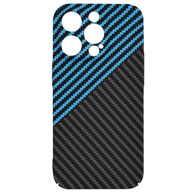 Husa pentru  iPhone 14 Pro  CarbonFiber UltraSlim, Lightweight, albastru negru