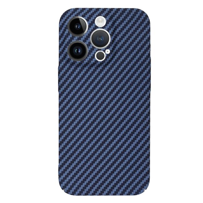Husa pentru  iPhone 14 Pro  CarbonFiber UltraSlim, Lightweight, albastru