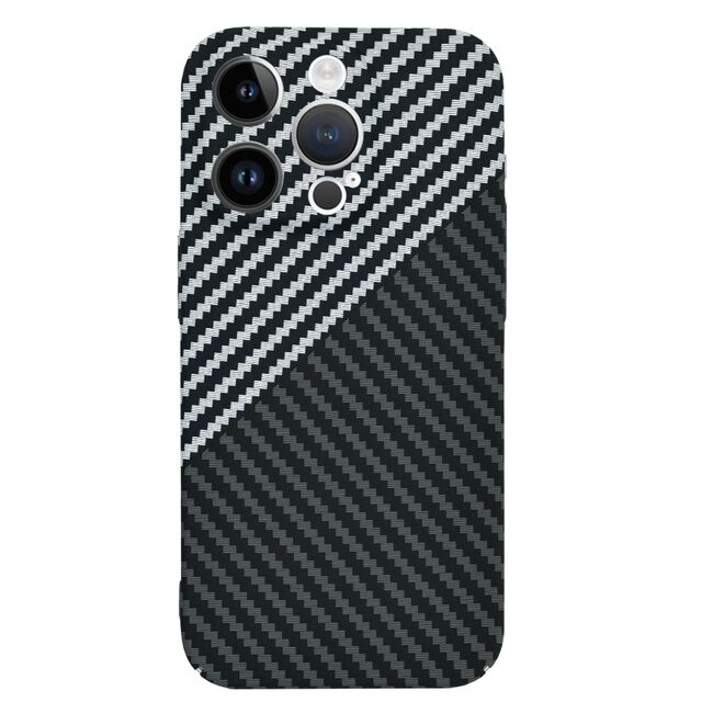 Husa pentru  iPhone 14 Pro  CarbonFiber UltraSlim, Lightweight, gri