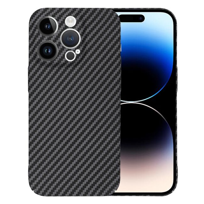 Husa pentru  iPhone 14 Pro  CarbonFiber UltraSlim, Lightweight, negru